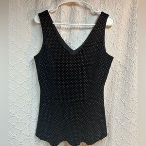 Hazel Black Polka Dot Sleeveless Top